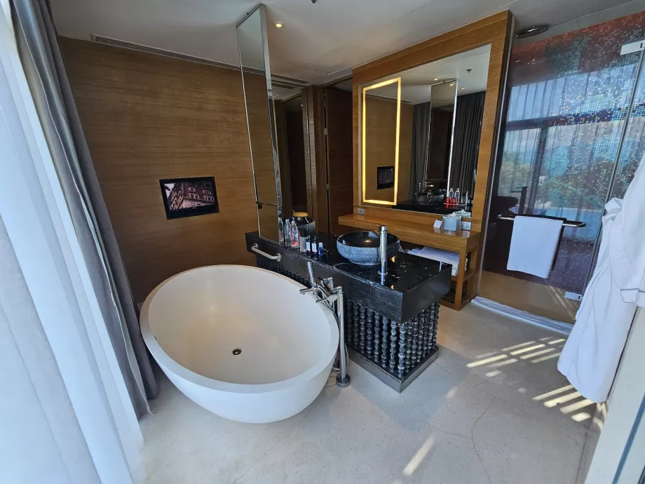 Bathtub in the bathroom