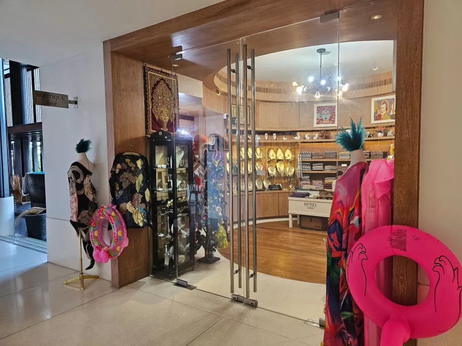 Souvenir shop in the hotel lobby