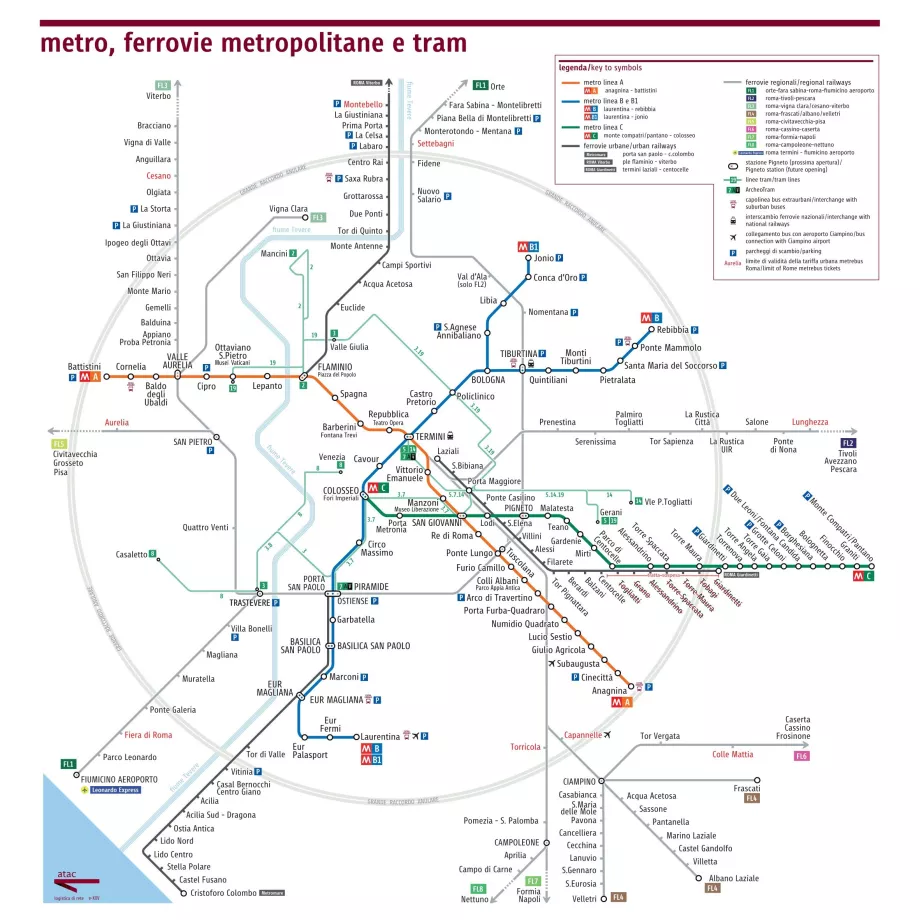 Rome Metro Map