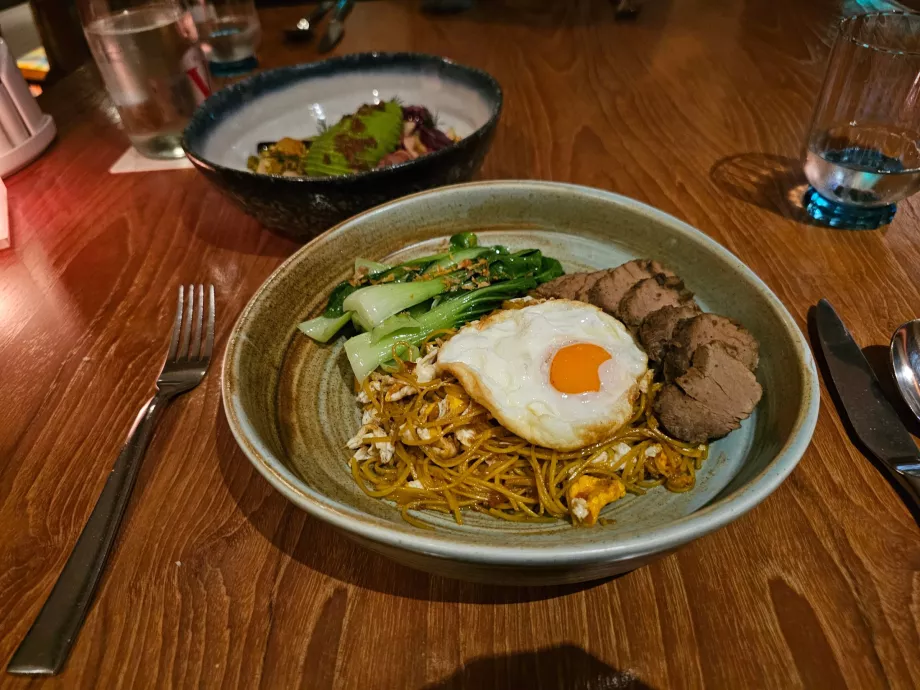 Dinner in the hotel restaurant