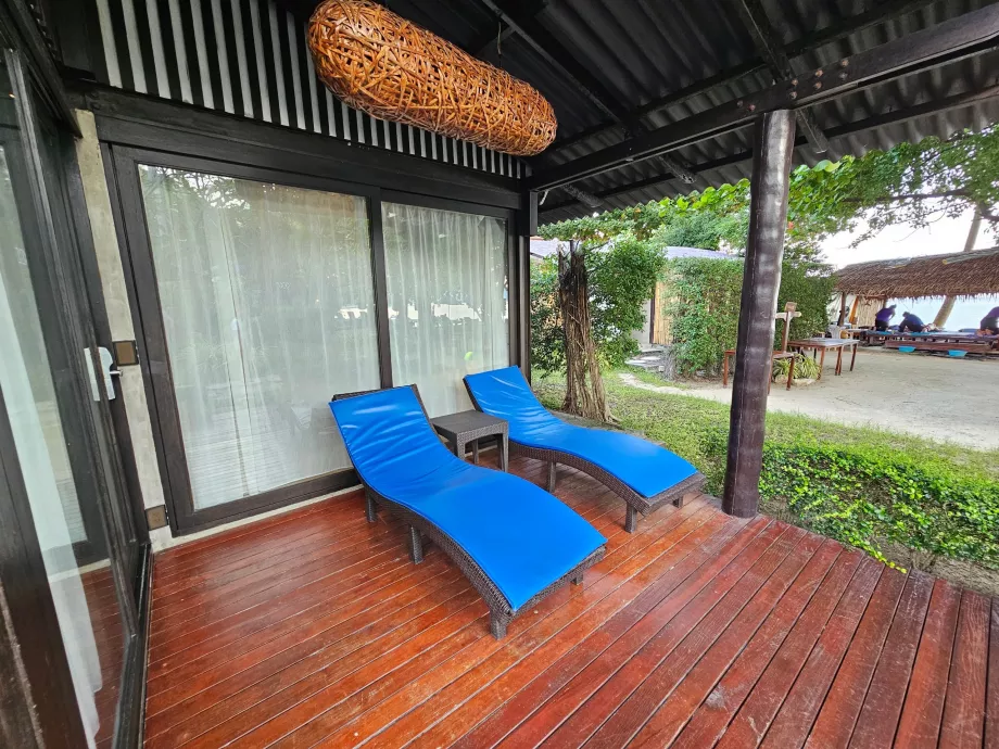 Sun loungers in front of our One-Bedroom Suite