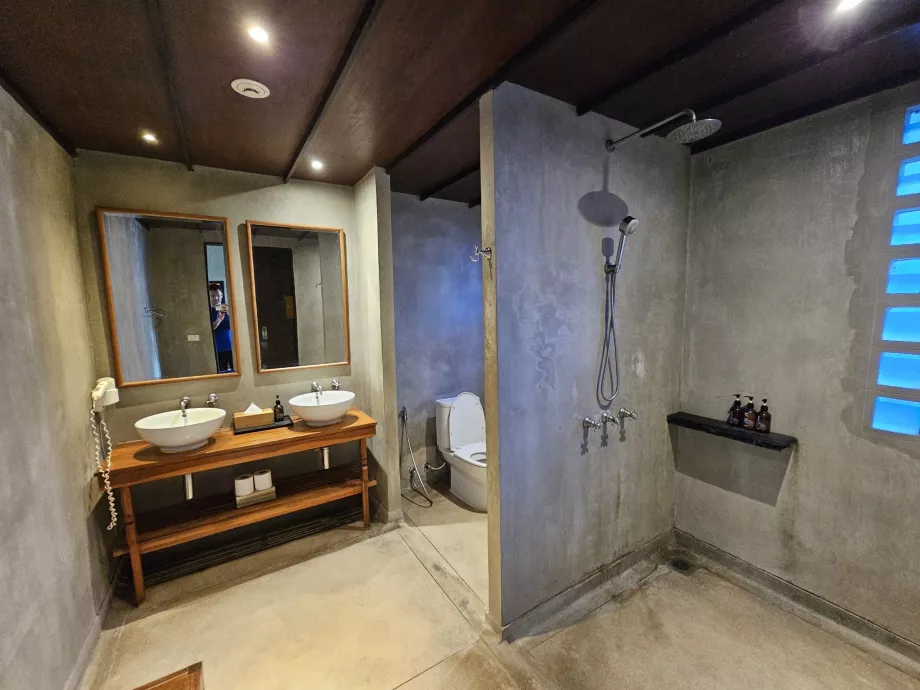 Bathroom in the fitness gym