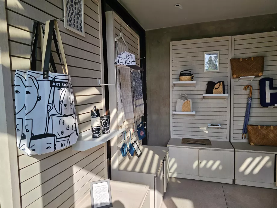 Small souvenir shop at the reception