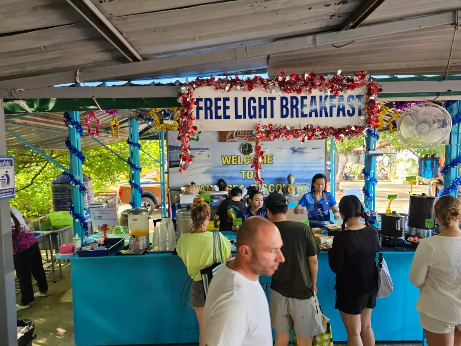 Free light breakfast before departure