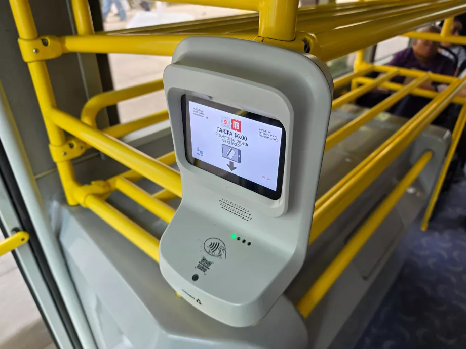 Detail of fare reader