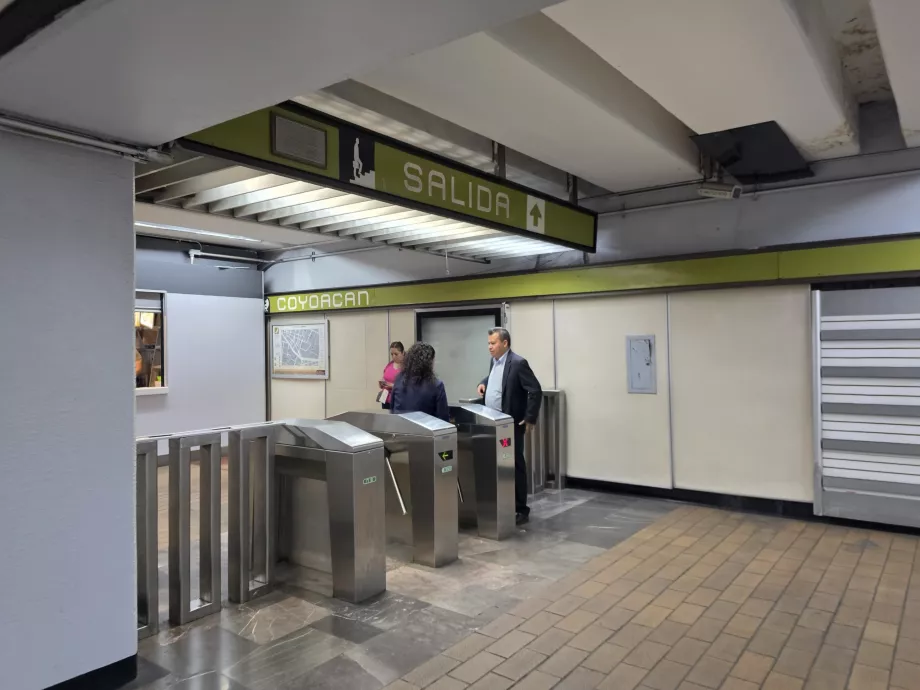 Exit from the station