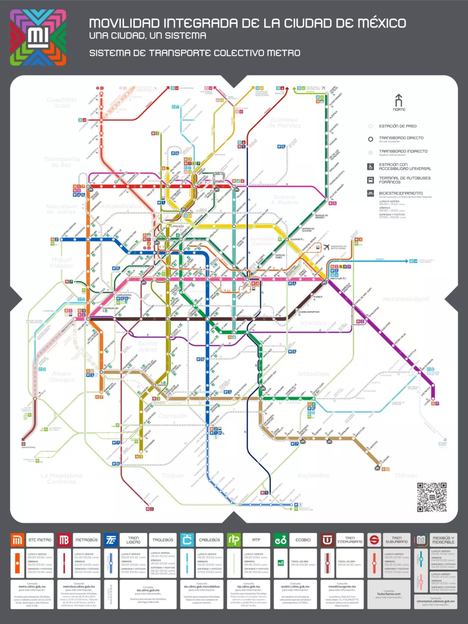 Mexico City Metro Map