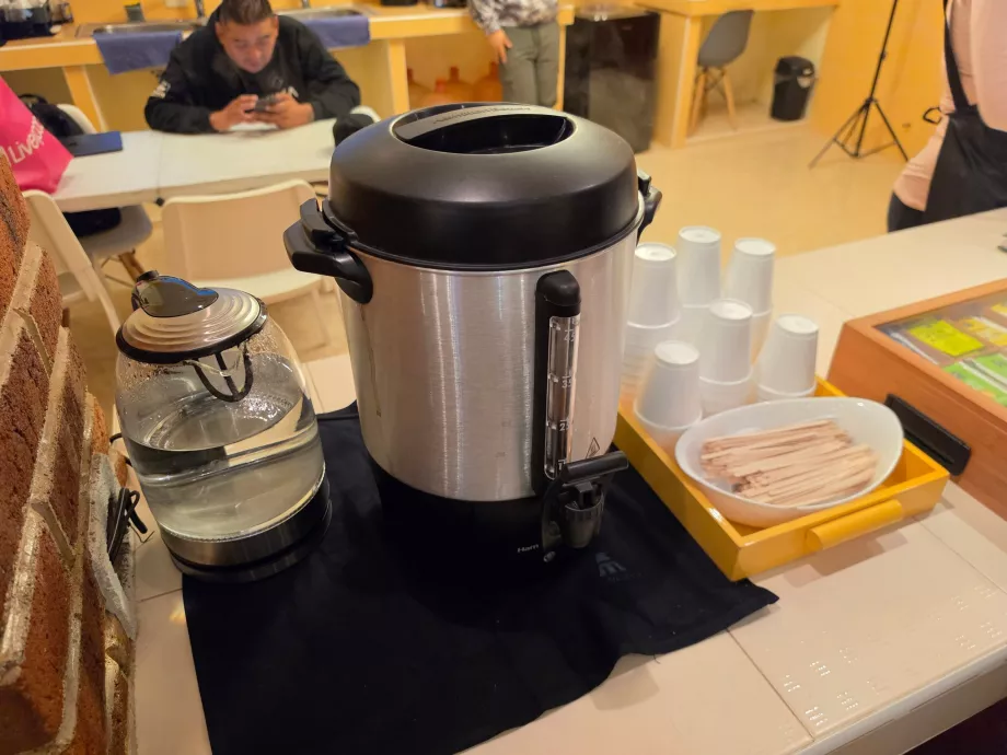 Free hot water for tea