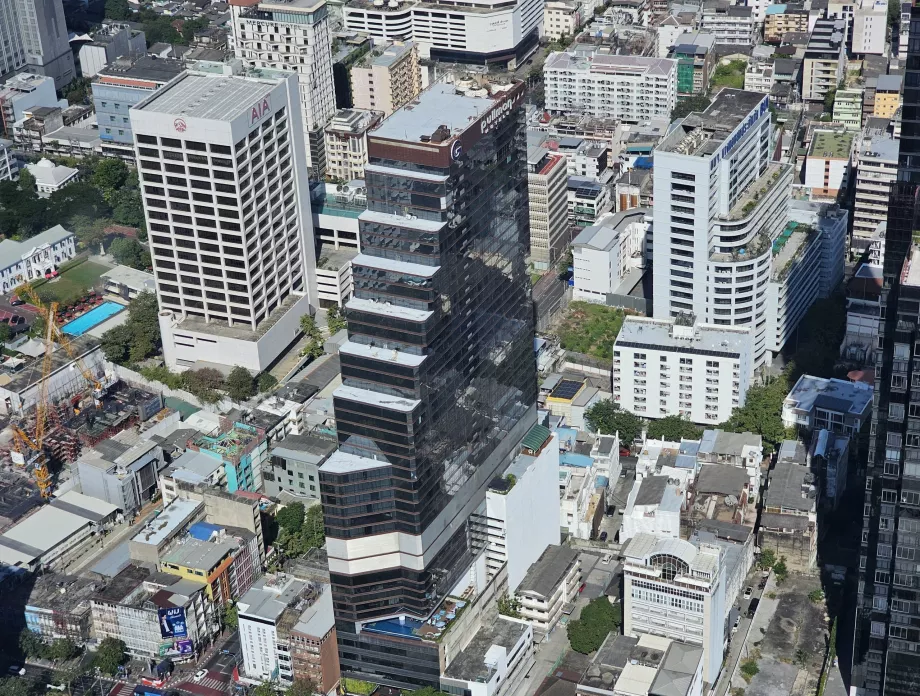 View of the hotel from the King Power Mahanakhon viewpoint