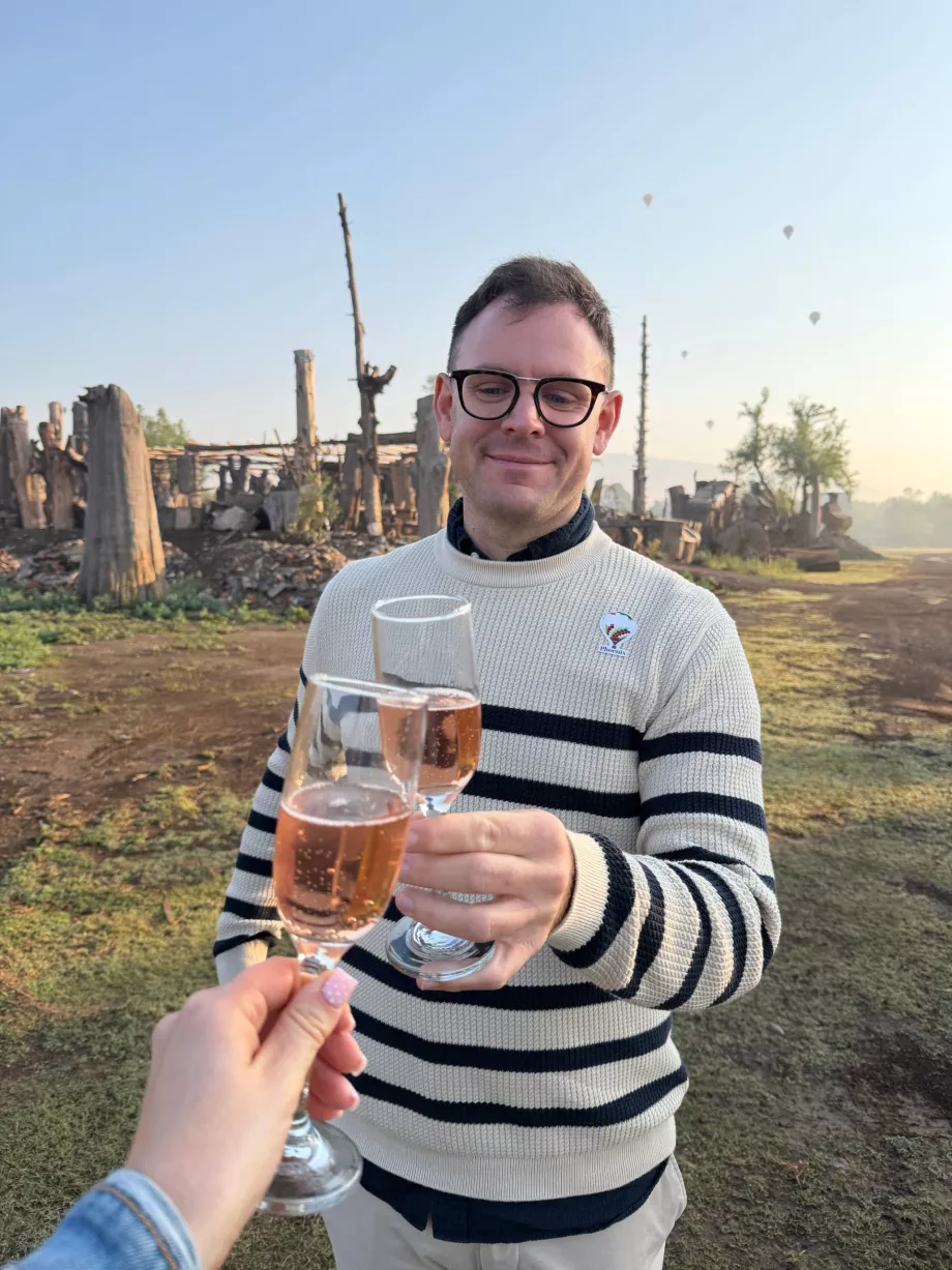 Toast after landing