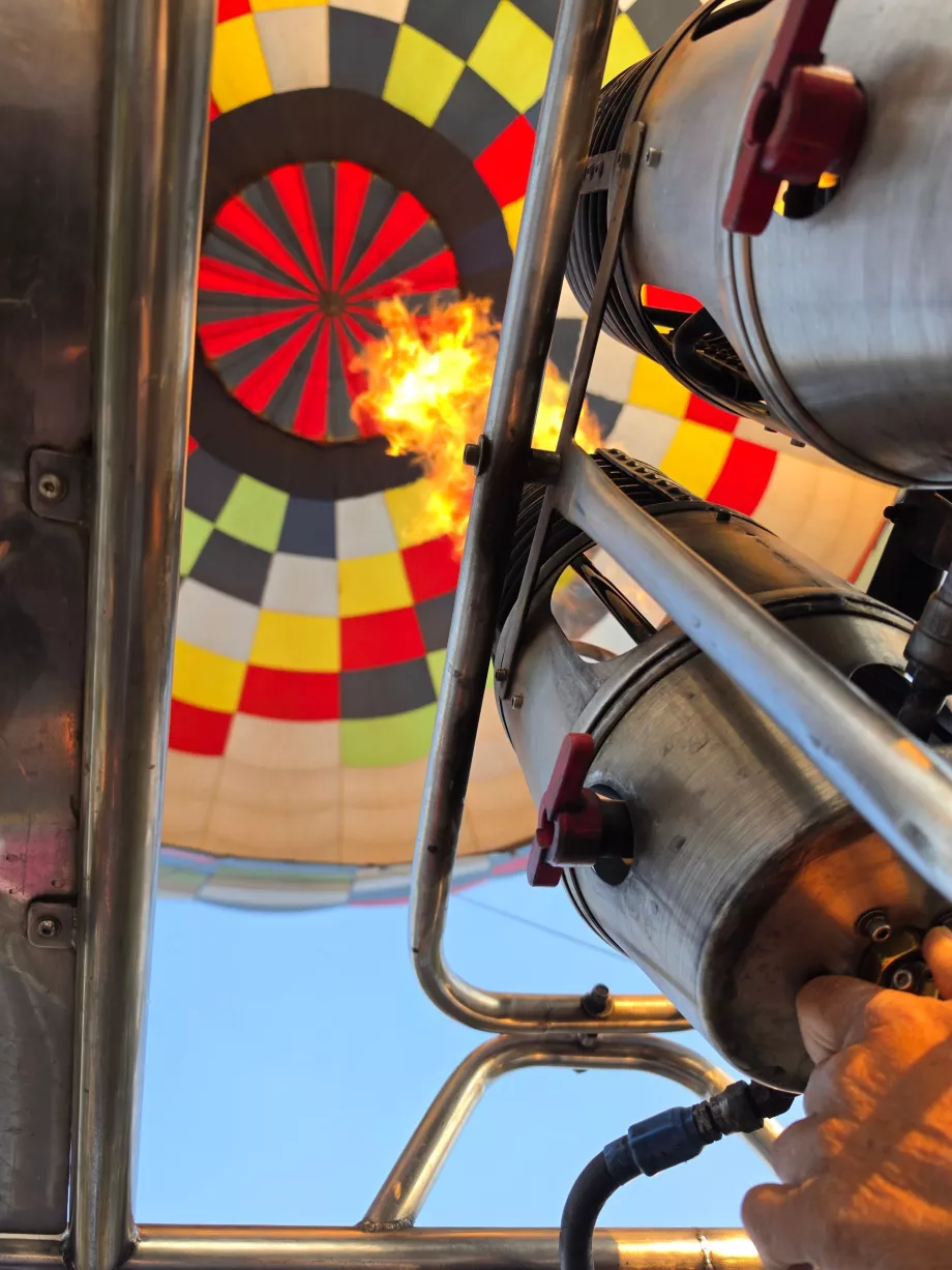 Burner during flight