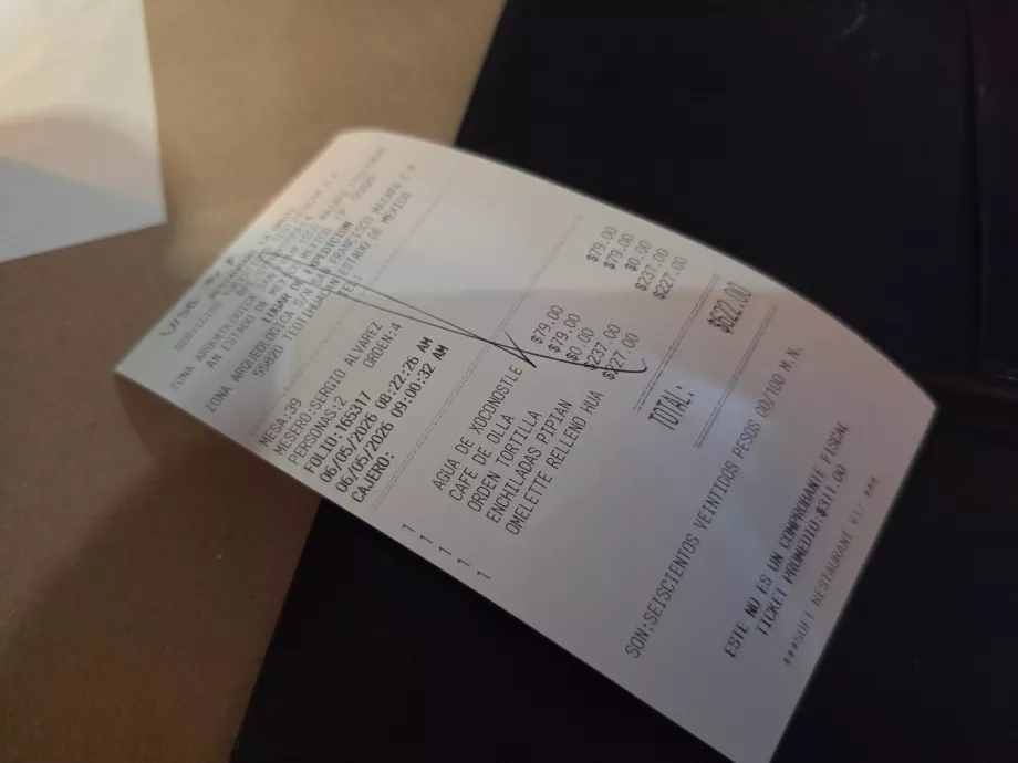 Account of the restaurant La Gruta