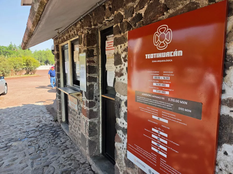 Prices and opening hours in Teotihuacán