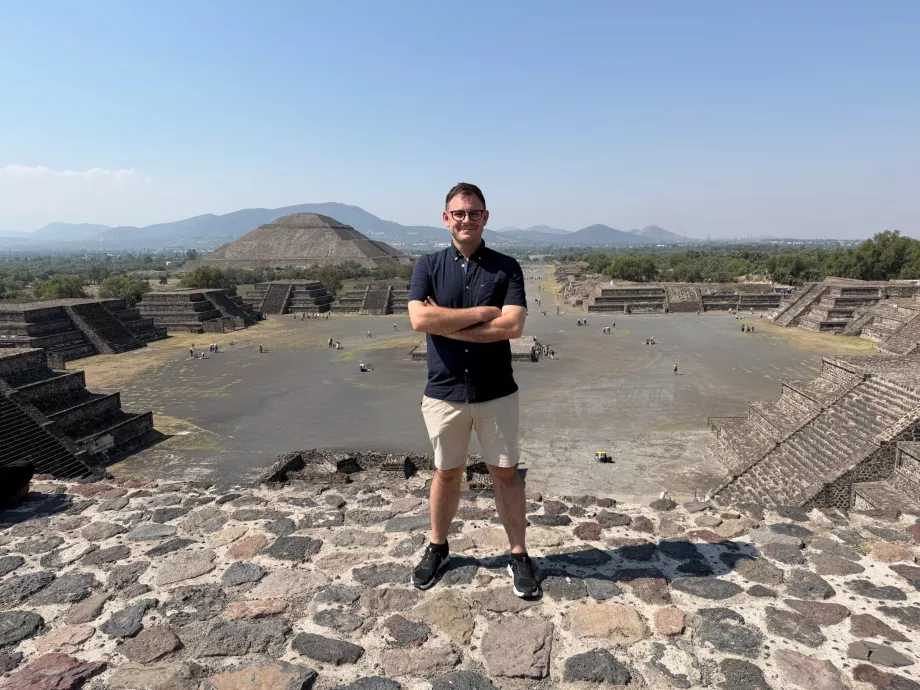 Me standing on the Pyramid of the Moon