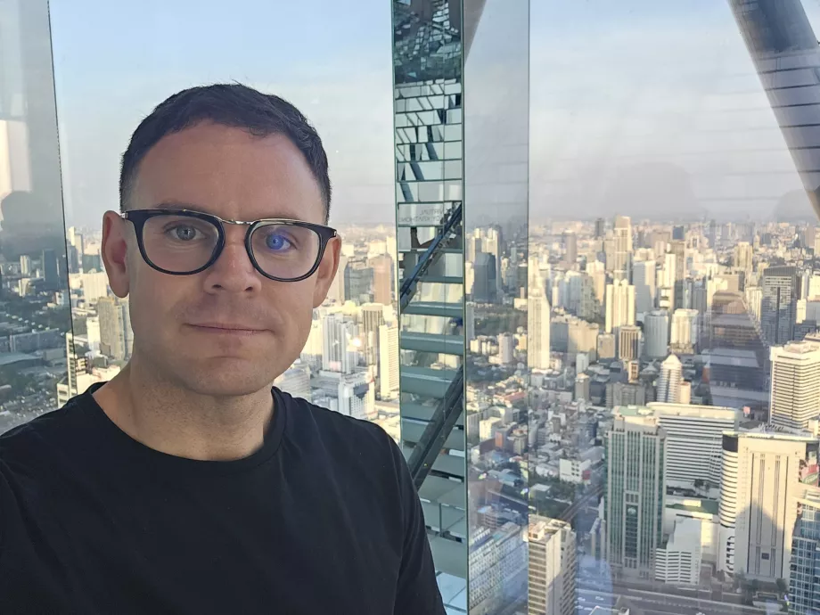 Akara Sky Hanuman - Me in the Room Bangkok Reflection