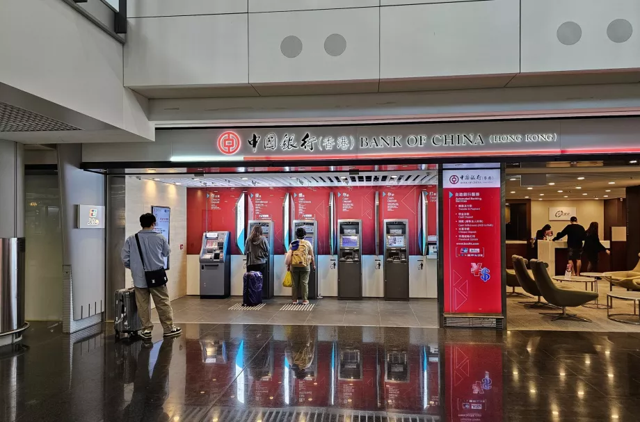 Bank of China ATMs, Arrivals Hall, HKG Airport
