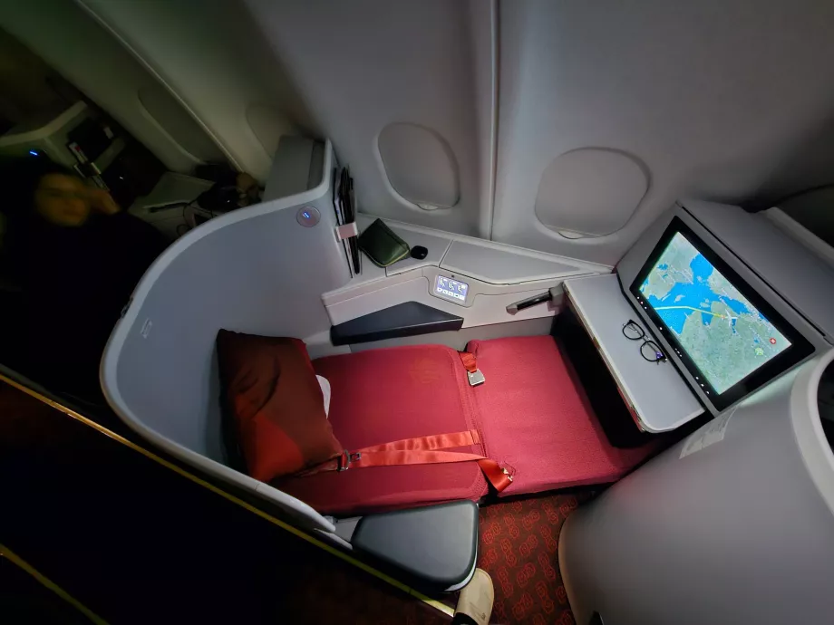 Sofa unfolded into a bed