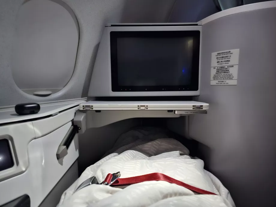 Sofa unfolded into a bed