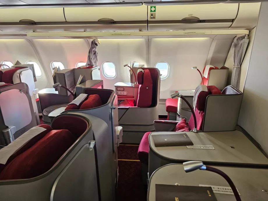 Rear of the business class cabin