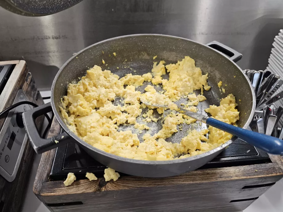 Scrambled eggs - breakfast menu