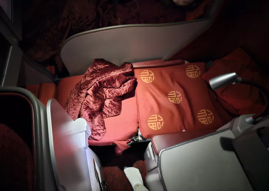 Sofa unfolded into a bed