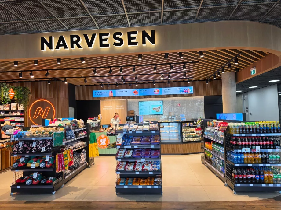 Narvessen Mini-market in the arrivals hall