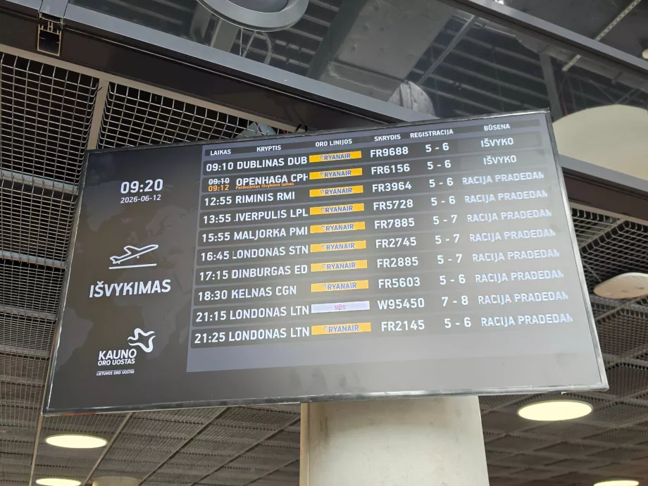 Departures board