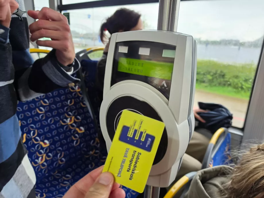 Using your ticket on the bus