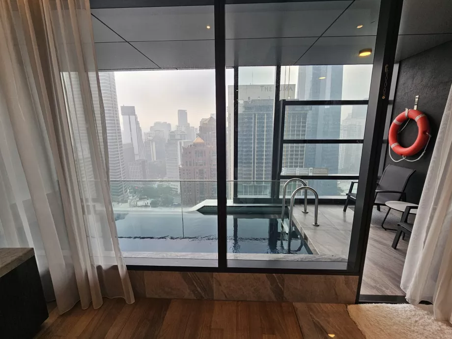 View of the pool from the room