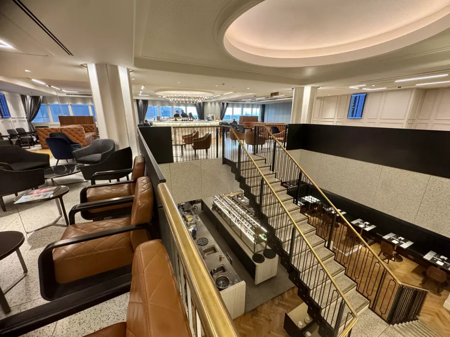 View of the lounge from the upper floor