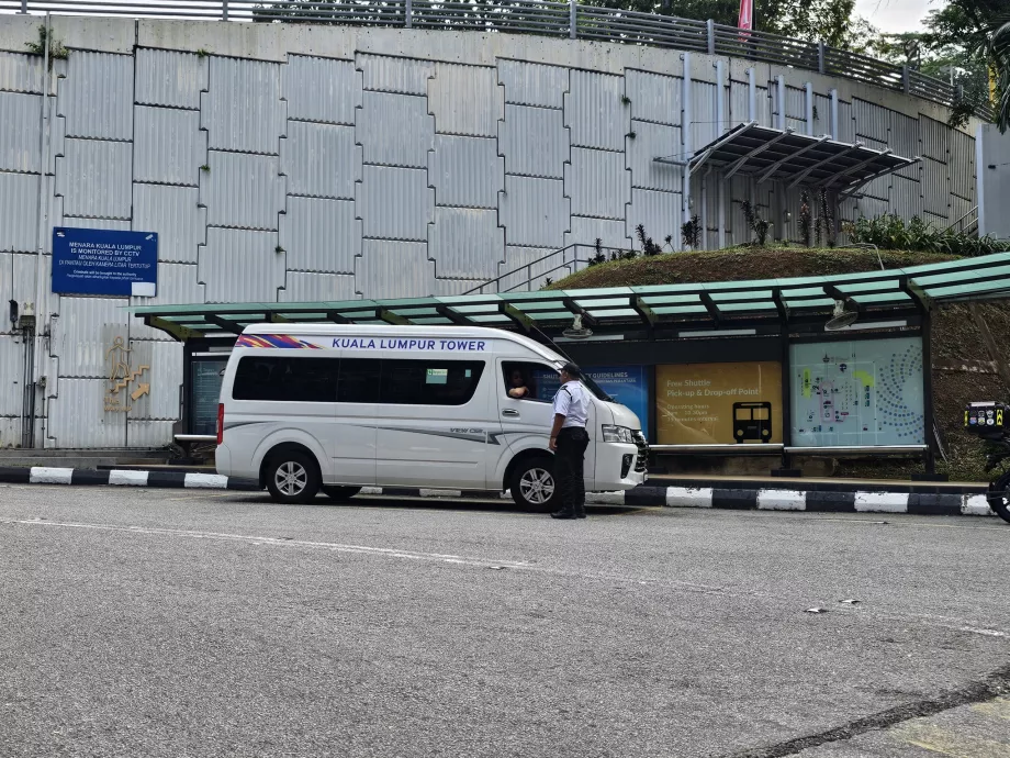 Shuttle bus from the entrance to the Menara Tower