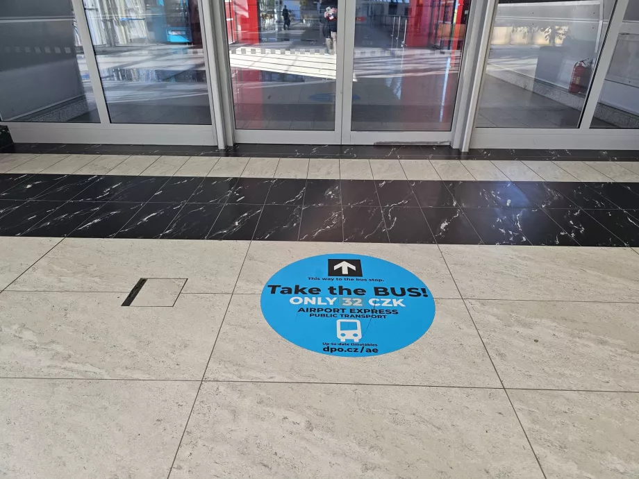 Direction to the bus stop