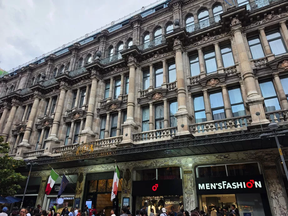 The main entrance to the hotel