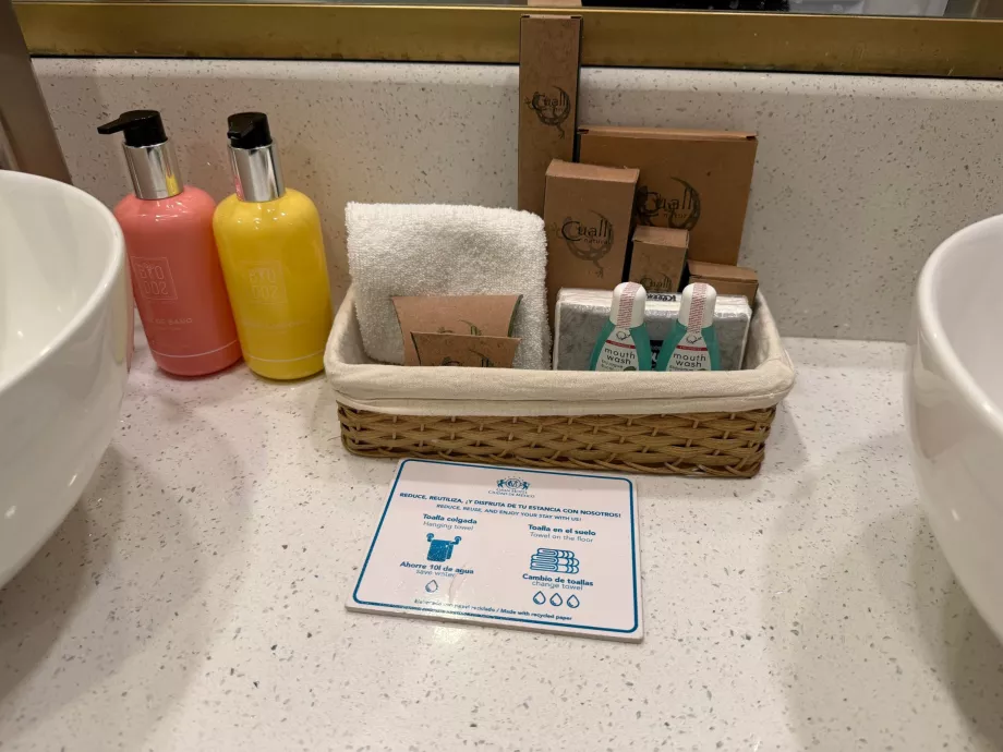 Amenity kit in the bathroom