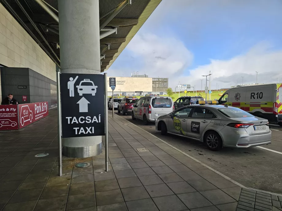 Taxi stand in front of the arrival hall