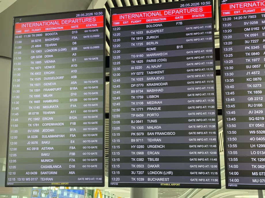 Departures board