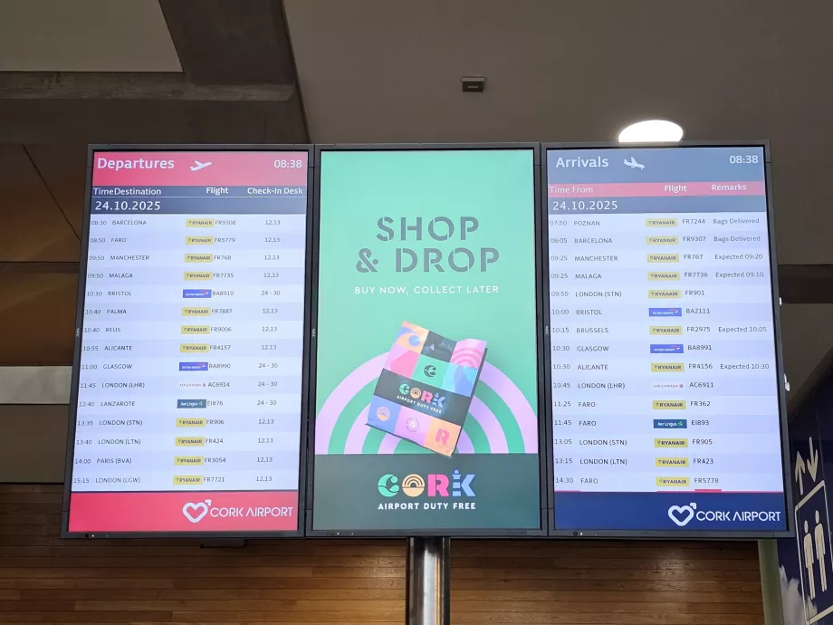 Arrivals and departures - boards