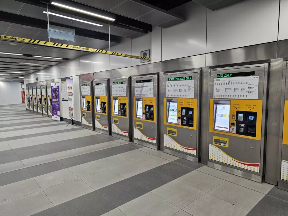 Ticket machines in the metro