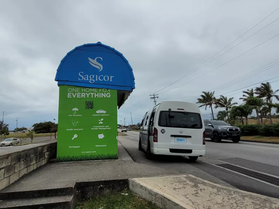 Bus stop in the direction of Bridgetown