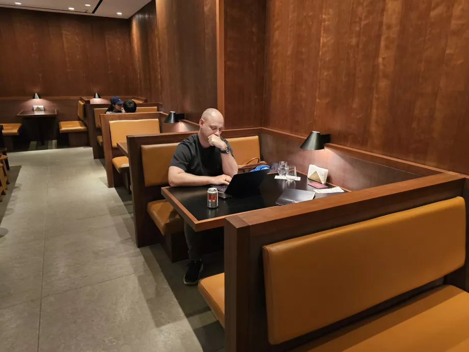 We work in the lounge