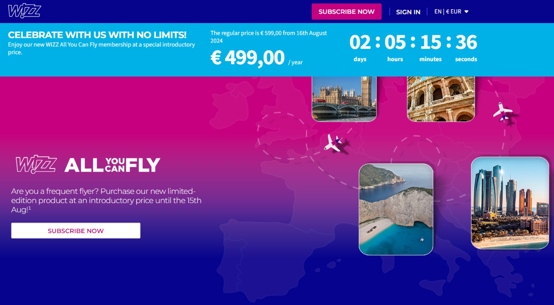 Wizz Air launches All You Can Fly programme