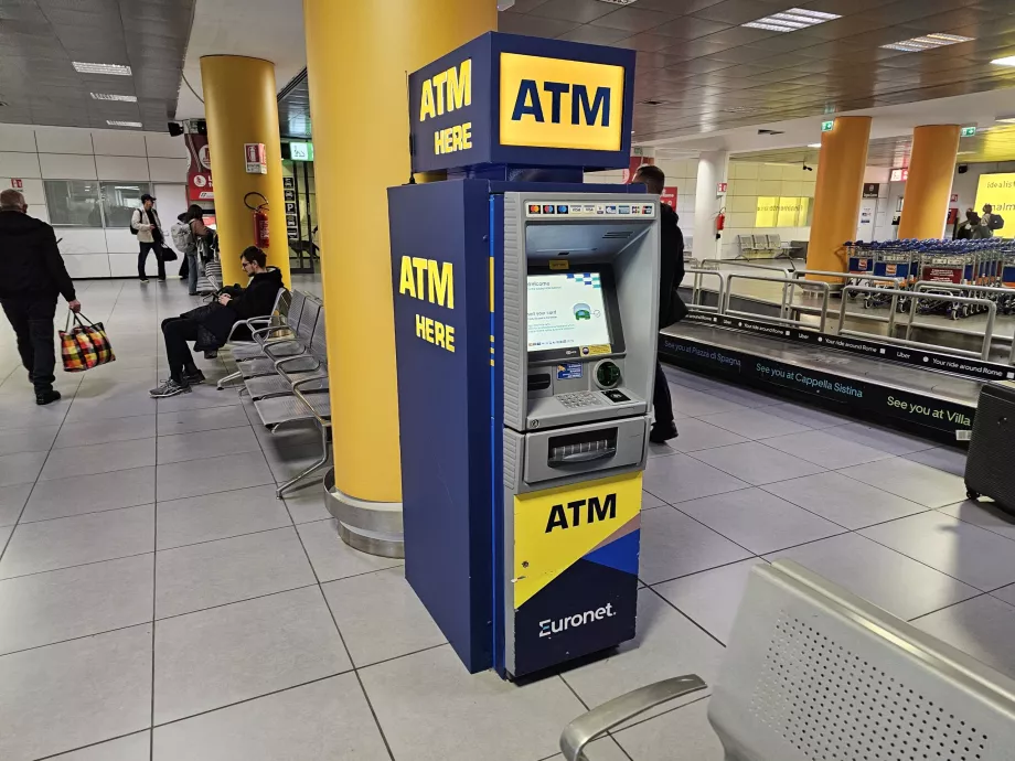 Euronet ATM in the arrivals hall
