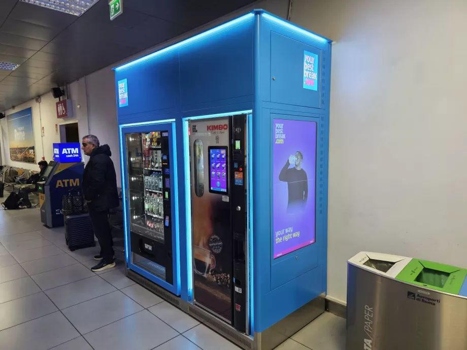 Vending machine in the airport hall