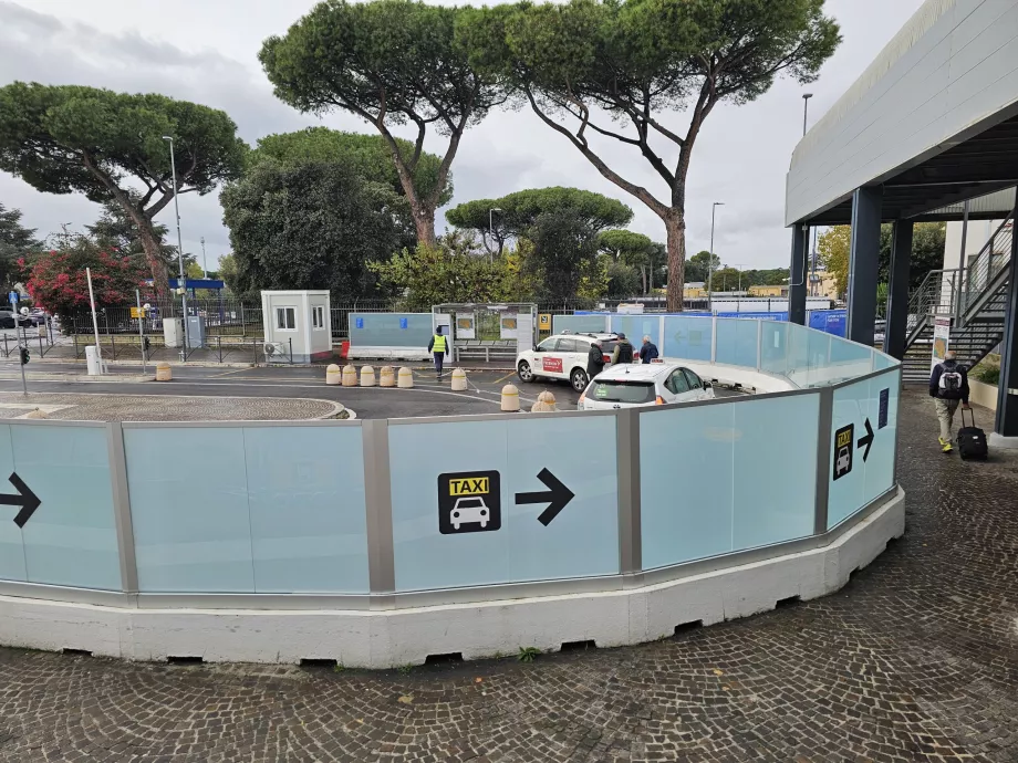 Taxi stand in front of the arrival hall