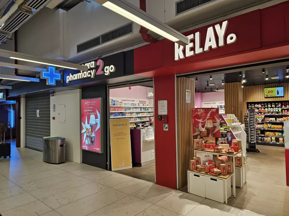 Pharmacy in the departure hall, public area