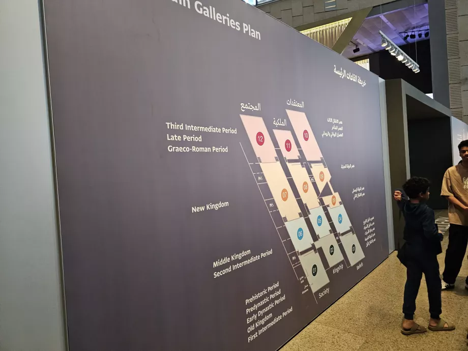 Plan of the main galleries