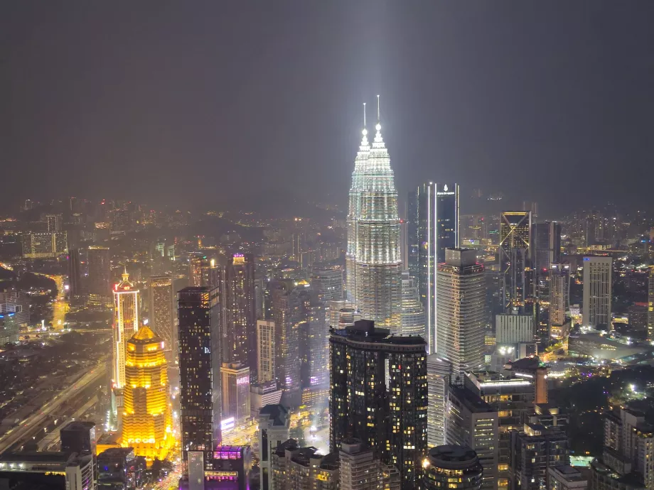 View of the Petronas Twin Towers from the open terrace