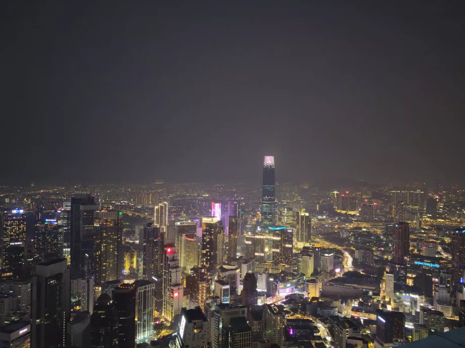 Kuala Lumpur at night from the Menara Tower
