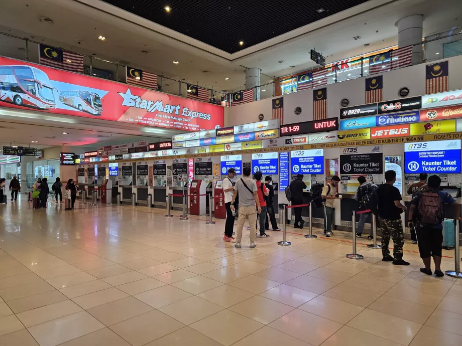 Ticket offices at the bus terminal