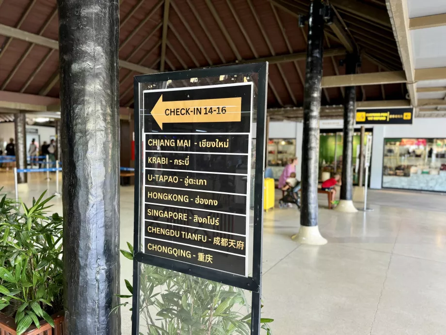 Departure destinations